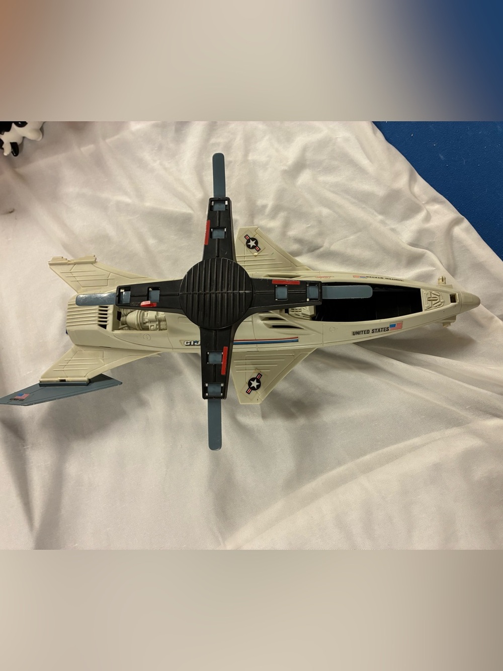 Vintage 1988 GI Joe Sky Storm X Wing Chopper Jet - Incomplete As Is